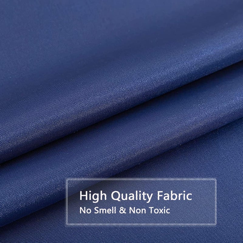 LLSCL Blue Fabric Shower Curtain Liner with Bottom Counterweight, Waterproof Hotel Quality, 72 x 72 Machine Washable - Image 5